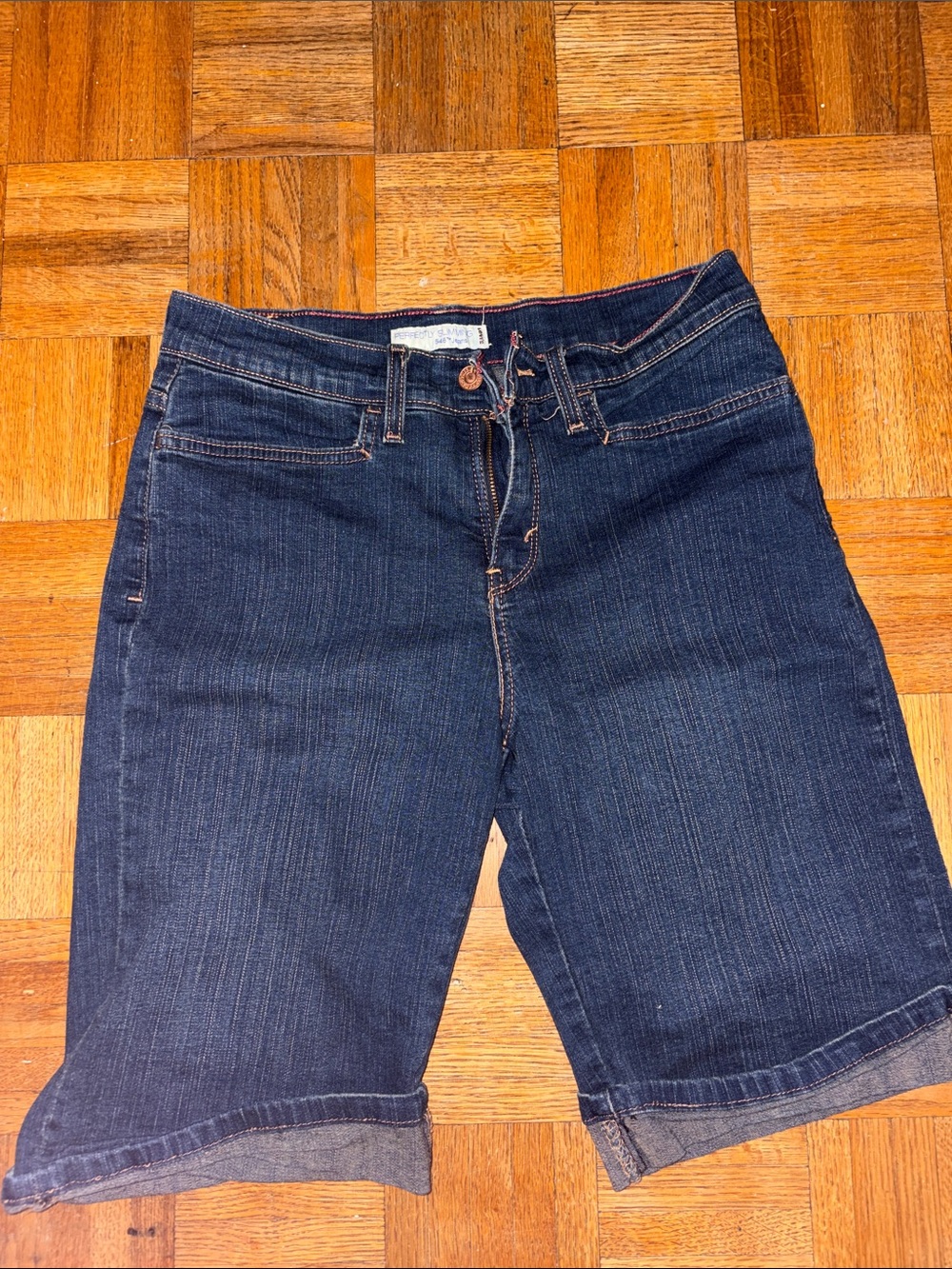Levi's Perfectly Slimming 548 Dark Jean Shorts